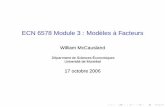 ECN 6578 Module 3 : Modèles à Facteurs - cirano.qc.camccauslw/ECN6578/Module3Acetates.pdf · Modele de march` es pour la version Sharpe-Lintner´ On enfonce le modele CAPM dans