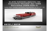 KLEIN MODELLBAHN H0 Diesellok Modell der ÖBB … KLEIN-ÖBB2068... · 2016-08-29 · herausziehen und die Krois MK1 Kupplungen einsetzen. Die Litzen links und rechts durch den Spalt