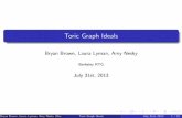 Toric Graph Ideals - Mathboocher/writings/torictalk.pdf · Toric Graph Ideals Bryan Brown, Laura Lyman, Amy Nesky ... E F v 1 v 2 v 3 v 4 AC BD ... Amy Nesky (Berkeley RTG) Toric