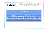 Capítulo 3: Elementos de Estatística e Probabilidades ... · CV X µ σ = Coeficiente de ...