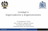 Unidad 4 Eigenvalores y Eigenvectores - …galia.fc.uaslp.mx/~rmariela/algebra/L5.pdf · Unidad 4 Eigenvalores y Eigenvectores Propedéutico 2010 Facultad de Ciencias 1 Propedéutico