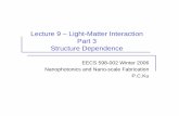 Lecture 9 – Light-matter interaction 3web.eecs.umich.edu/~peicheng/teaching/EECS598_06_Winter/Lecture … · Lecture 9 – Light-Matter Interaction Part 3 ... (TM polarized) Surface