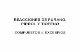 REACCIONES DE FURANO, PIRROL Y  PIRROLY  reacciones de furano, pirrol y tiofeno compuestos