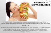 La 1ra Ley de la Termodinámica dice que la cantidad … · La energía se obtiene por oxidación de los alimentos ingeridos y de las reservas ... Carbohidratos: C 6 H 12 O 6 + 6