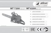 MT 7200 (70.8 cm - MT 8200 · 1 - Não utilize a motosserra antes de tomar totalmente conhecimento do modo específico de utilização do aparelho. Antes da primeira experiência,