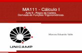 MA111 - Cálculo Ivalle/Teaching/MA111/Aula10.pdf · MA111 - Cálculo I Aula 9 - Regra da Cadeia. Derivada de Funções Trigonométricas. Marcos Eduardo Valle
