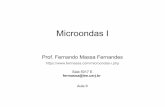 Microondas I - fermassa.com1)_Aula_9.pdf · Coeficientes de reflexão e transmissão para polarização perpendicular ( L ) → Da cond. de contorno em interface dielétrica: →