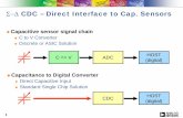 Σ−∆ CDC – Direct Interface to Cap. Sensors Σ−∆CDC – Direct Interface to Cap. Sensors Capacitive sensor signal chain C to V Converter Discrete or ASIC Solution C => V