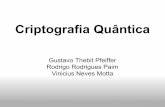 Criptografia Quântica - Apresentação - gta.ufrj.br · Criptografia "à prova de" criptoanálise quântica Utiliza computação clássica ... função resumo g de n bits Função