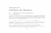 Chaînes de Markov - iecl.univ-lorraine.frOlivier.Garet/livre-pps/extrait.pdf · Chapitre 6 Chaînes de Markov 6.1 Déﬁnition et caractérisations 6.1.1 Déﬁnition Soit Sun ensemble