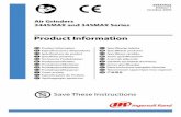 Product Information Manual, Air Grinders, 3445MAX and ... · EN Product Information ... Vacíe el condensado de las válvulas en los puntos inferiores de la tubería, filtro de aire