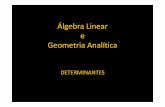 Álgebra Linear e Geometria Analíticaw3.ualg.pt/~mpires/alga/alga1112/auladeterminantes1.pdf · Como determinar a paridade rapidamente? Para cada elemento contam-se os números menores