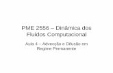 PME 2556 – Dinâmica dos Fluidos · PDF filetransporte, limita os valores e ... No entanto, seu erro de 1ª ordem faz surgir o fenômeno de difusão falsa ou ... Mecânica dos Fluidos