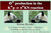Θ+ production in the K+p -> π+KN reactiontetsuo.hyodo/old/publication/04_15JPSa.pdf · 3 Two-meson coupling 10–20 %!+! KN N(1710)! !N N(1710)! !!N!+! K!N 40–90 % Forbidden Very