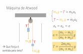 Máquina de Atwood¡quina de Atwood 𝐓 𝐓 𝑚1𝐠 𝑚2𝐠 𝑚1 −𝑇=𝑚1𝑎1 𝑇−𝑚2 =𝑚2𝑎2 𝑎1=𝑎2=𝑎 𝑎= (𝑚1−𝑚2) (𝑚1+𝑚2) 𝑇= ... 3a