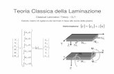 Teoria Classica della Laminazione · Teoria Classica della Laminazione Classical Lamination Theory - CLT - Calcolo matrici di rigidezza dei laminati in base alla teoria delle piastre