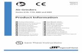 Product Information - Ingersoll Rand Products · PDF fileProduct Information ... 61H120L6-EU 12000 3/8” - 24 Cone --- --- --- ... Los elementos se identifican como: 1. Filtro de