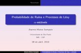 Probabilidade de Ruína e Processos de Lévy -estáveispam/seminario1.pdf · Jhames Matos Sampaio Probabilidade de Ru na e Processos de L evy -est aveis. Distribui˘c~oes Est aveis