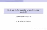 Modelos de Regressão Linear Simples - parte IIIprofessor.ufop.br/.../files/regressaolinearsimplesparte3_nova_0.pdf · Modelos de Regressão Linear Simples - parte III ... I Pode-se