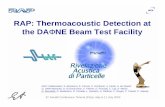 the DA 5 Φ - lnf.infn.it file5 th Amaldi Conference Tirrenia (Pisa), Italy 6-11 July 2003 RAP: Thermoacoustic Detection at the DA Φ NE Beam Test Facility RAP Collaboration: S. Bertolucci,