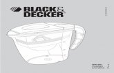 MAX ml - Black & Deckerservice.blackanddecker.co.uk/PDMSDocuments/EU/Docs//docpdf/wjd225... · Aqua OptimaTM filter cartridge 6. Filter jug 7. Seal Unpacking ... X Non usare la caraffa