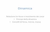 Dinamica - Università di Cagliaripeople.unica.it/attiliovargiu/files/2016/11/Lezione3_dinamica.pdf · Le leggi formulate da Isaac Newton nel XVII secolo descrivono correttamente