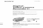Digital Video Camera Recorder - Sony IT · I campi elettromagnetici a determinate frequenze potrebbero influenzare l’immagine e l’audio di questa videocamera digitale. Questo