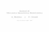Lezioni di Meccanica Quantistica Relativistica A. …personalpages.to.infn.it/~giunti/mqr/mqr.pdfCapitolo 1 Equazione di Dirac 1.1 Introduzione Nellameccanica quantistica non-relativistica