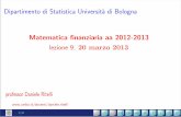 Dipartimento di Statistica Universit a di Bologna - core.ac.uk · passo tre: scomposizione della terza rata h 3 = i 4 2 = 0;01 517;60 = 5;176 c 3 = 3 h ... attuale delle quote interessi