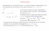 Differenziale - users · In generale si definisce differenziale la variazione di una funzione rispetto a una variabile indipendente Es. differenziale di x e' , differenziale di xdx