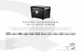 PAPER SHREDDER Q12 JAM FREE - q-connect.com · • Distruggi documenti • Dokumentförstörare • Makuleringsmaskin • Paperintuhooja • Καταστροφέας εγγράφων