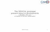 The SDHCAL prototype present status & developments · resolution. The high granularity is used for PFA and particle id. The 3 thresholds electronic allows a refined treatment of high
