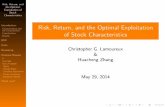 Risk, Return, and the Optimal Exploitation of Stock ... the Optimal Exploitation of Stock Characteristics