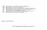 IKD 10770 - kueppersbusch.de · IKD 10770.0 . 14 EN - Instruction on mounting and use Closely follow the instructions set out in this manual. All ... 1 for about 3 seconds until you