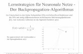 Lernstrategien für Neuronale Netze - Der Backpropagation ... · H Burkhardt Institut für Informatik Universität Freiburg ME II Kap 8b 1 Lernstrategien für Neuronale Netze - Der