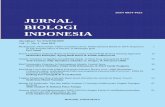 ISSN 0854-4425 JURNAL BIOLOGI INDONESIA · PDF fileJURNAL BIOLOGI INDONESIA ISSN 0854-4425 JURNAL BIOLOGI ... Jurnal ini telah diakreditasi ulang dengan nilai A berdasarkan SK Kepala