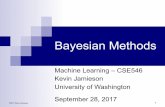 Bayesian Methods -   · PDF file©2017 Kevin Jamieson 1 Bayesian Methods Machine Learning – CSE546 Kevin Jamieson University of Washington September 28, 2017