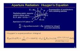 Aperture Radiation: Huygen’s Equation · Cylindrical Parabola. Spherical Reflector Antennas Variable-pitch linear phased array, positioned at line focus Focus at ≥R/2 Focal plane
