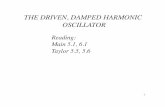 THE DRIVEN, DAMPED HARMONIC OSCILLATORphysics.oregonstate.edu/~tatej/COURSES/ph421/lectures/L9.pdf · What is the response of the system? x(t), q(t), or in general, ψ(t)?! Qualitative