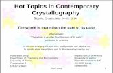 Hot Topics in Contemporary Crystallography · 2011: Dan Shechtman ... M = Zr, Hf cp* = pentamethyl-cp. ... Hot Topics in Contemporary Crystallography Šibenik, Croatia, May 10-15,