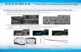 Powder coating technology - files.dowa-europe.comfiles.dowa-europe.com/battery_coat_materials.pdf · Powder coating technology Surface activity control of rechargeable battery Cathode