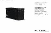 Eaton Ellipse ECO UPS - 500/650/800/1200/1600 ... · 2 614-06803-00 4 2 5 3 1 IEC models USB models Packaging l Before installing the Ellipse, read the booklet 3 containing the safety