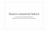 Gastro-intestinal failure - Intensivistenopleidingintensivistenopleiding.nl/downloads-11/files/Gastrointestinal... · Casus GIC-cursusdag Tractus Digestivus (28 mei 2013) pagina 4