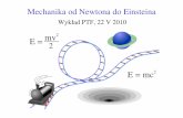 Mechanika od Newtona do Einsteina - fuw.edu.pl · elektron neutrino e µ− v µ mion neutrino µ τ− v τ taon neutrino τ Składniki materii - dzi ś k w a r k i l e p t o n y
