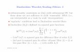Daubechies Wavelet/Scaling Filters: I - staff. fileDaubechies Wavelet/Scaling Filters: I orthonormality constraints on fhlgyield orthonormal W, but these alone are not su cient to