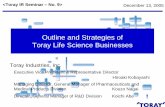 Outline and Strategies of Toray Life Science Businesses · (1) Inhibition of pruritus in humans (5μg/body)  (2) No potential to induce dependency Indication: