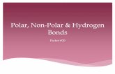 Polar, Non-Polar & Hydrogen Bonds - .Bond Polarity is due to differences in electro-negativity Bond