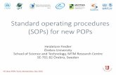 Standard operating procedures (SOPs) for new POPs .standard operational procedures for new POPs