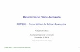 Deterministic Finite Automata - Research School of ... · Deterministic Finite Automata COMP2600 — Formal Methods for Software Engineering Katya Lebedeva Australian National University