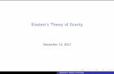 Einstein's Theory of Gravity - uni-tuebingen.dekokkotas/Teaching/GTR_files/GTR2016_3a.pdf · Towards aNew Theoryfor Gravity Because of the success of Newton’s theory of gravity,